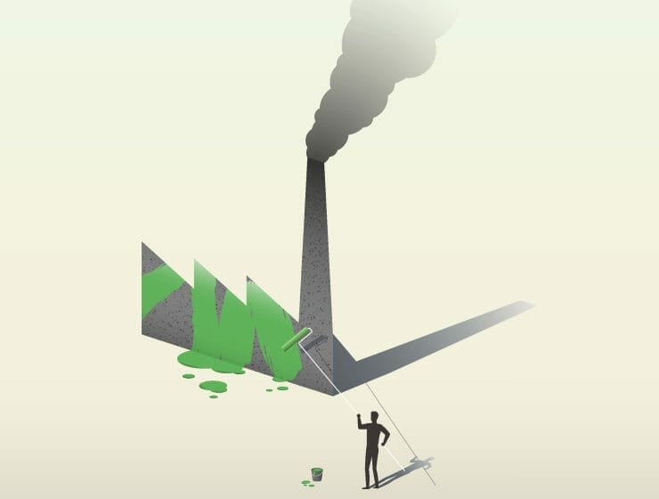 Brussels walks with a hanging head against greenwashing